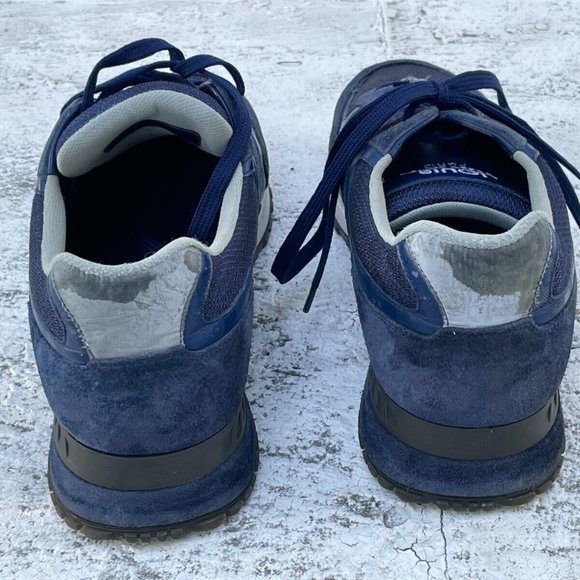 Louis Vuitton Men Sneaker Lace Up Shoes Blue Suede Shoes Made in Italy Size 8UK - Picture 6 of 12